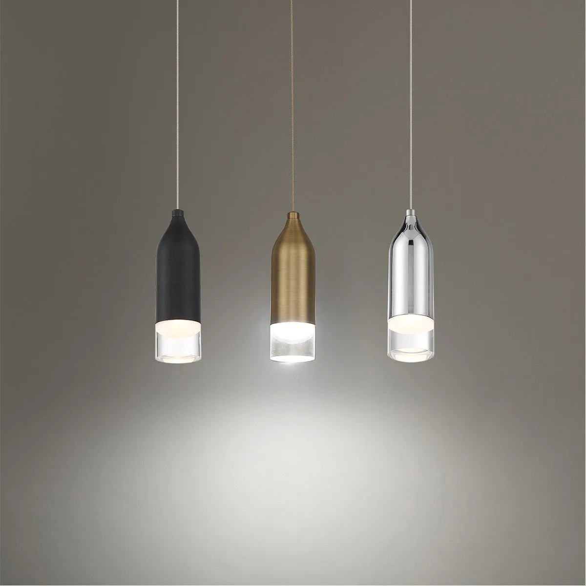 Action 2 in. LED Pendant Light Chrome Finish