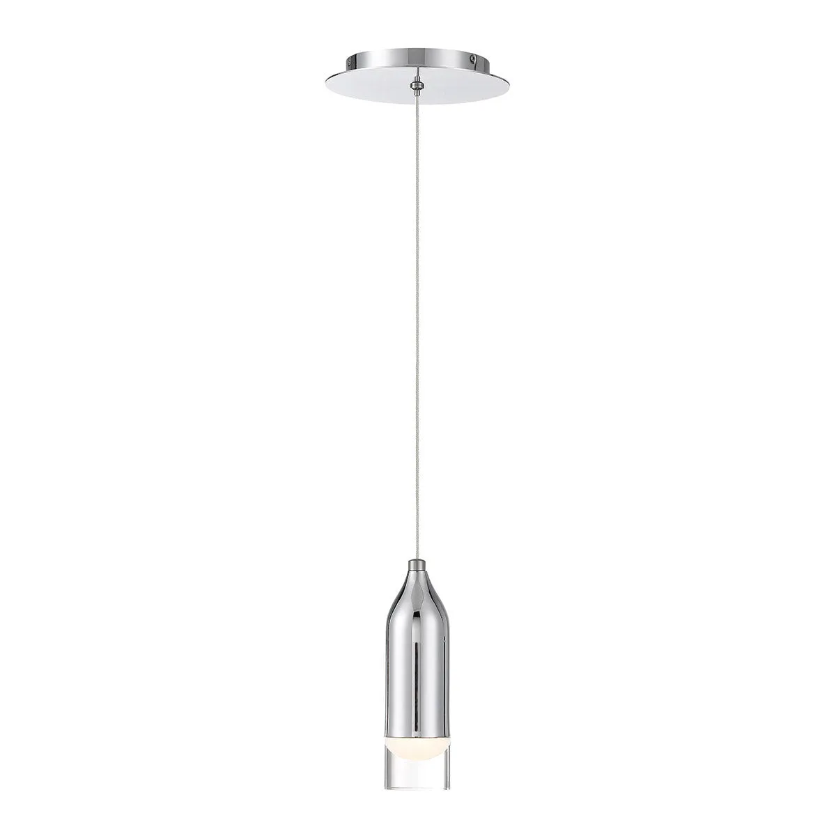 Action 2 in. LED Pendant Light Chrome Finish