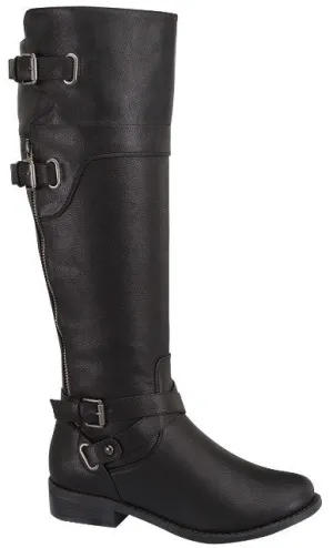 Black Buckle Boots