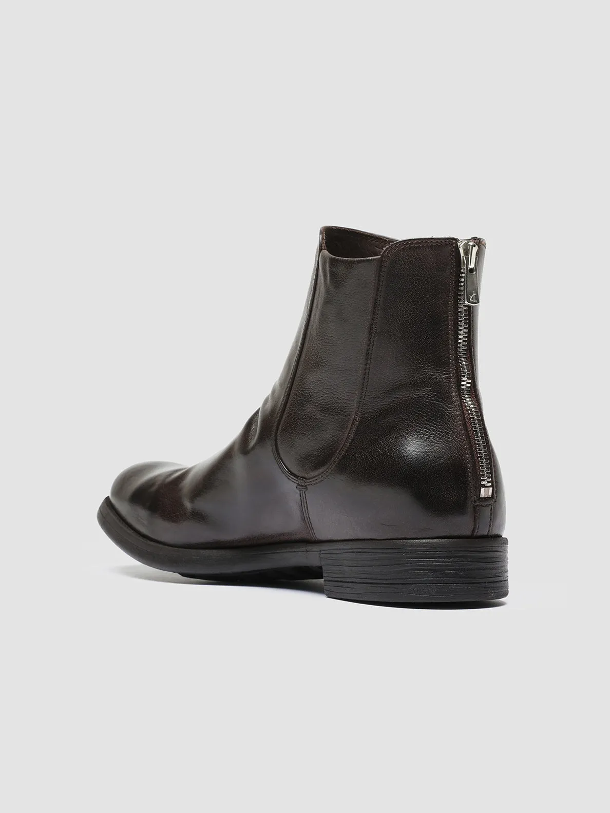 CHRONICLE 059 - Brown Leather Zip Boots