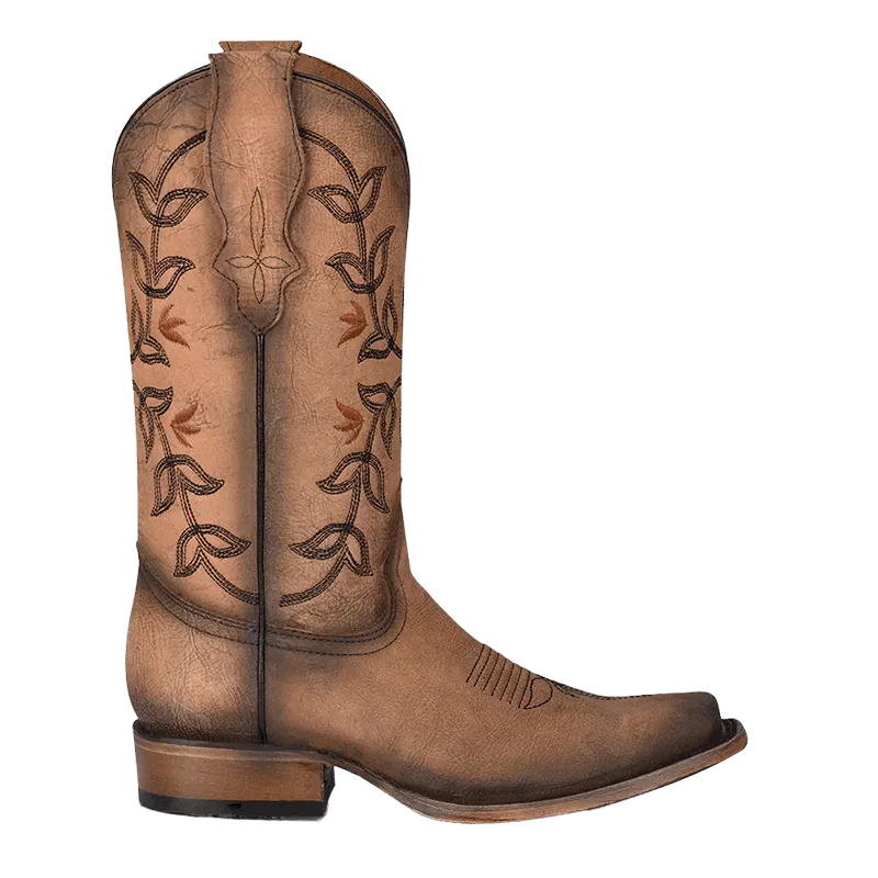 Corral Boots Women's Brown Flowered Embroidery Boot