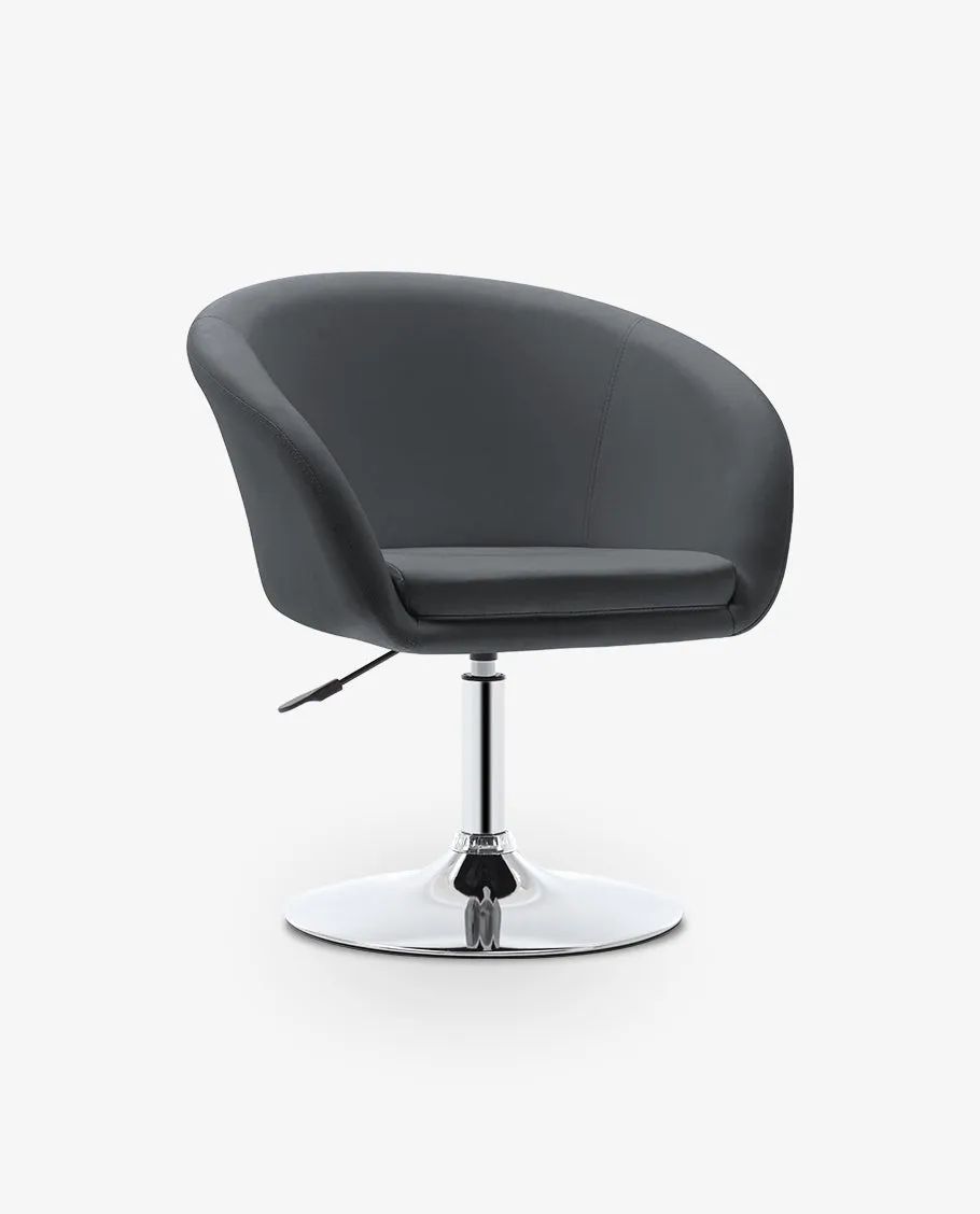 Costa Mesa PU Leather Barrel Chair
