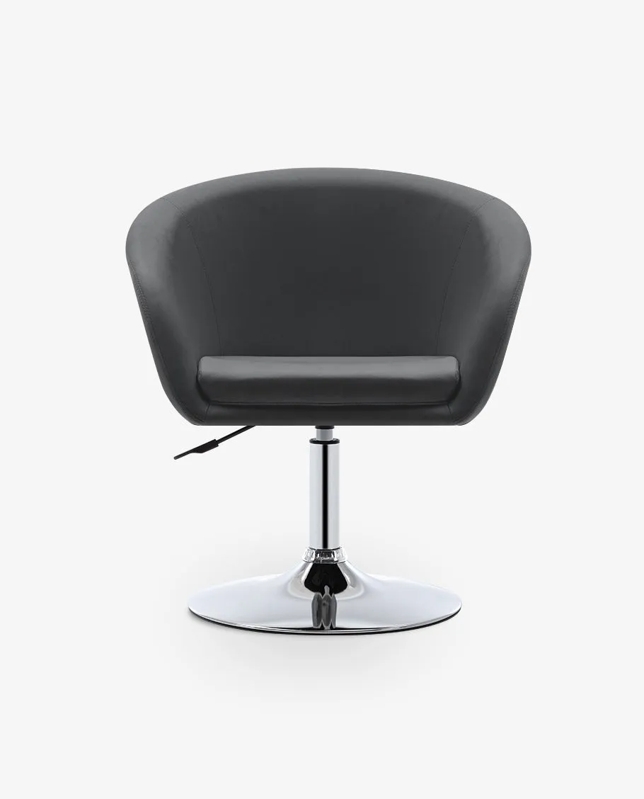 Costa Mesa PU Leather Barrel Chair