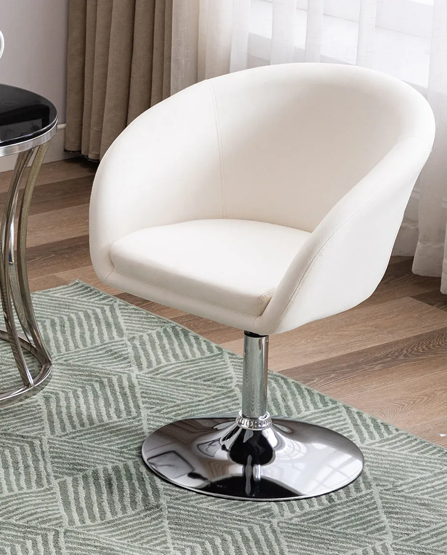 Costa Mesa PU Leather Barrel Chair