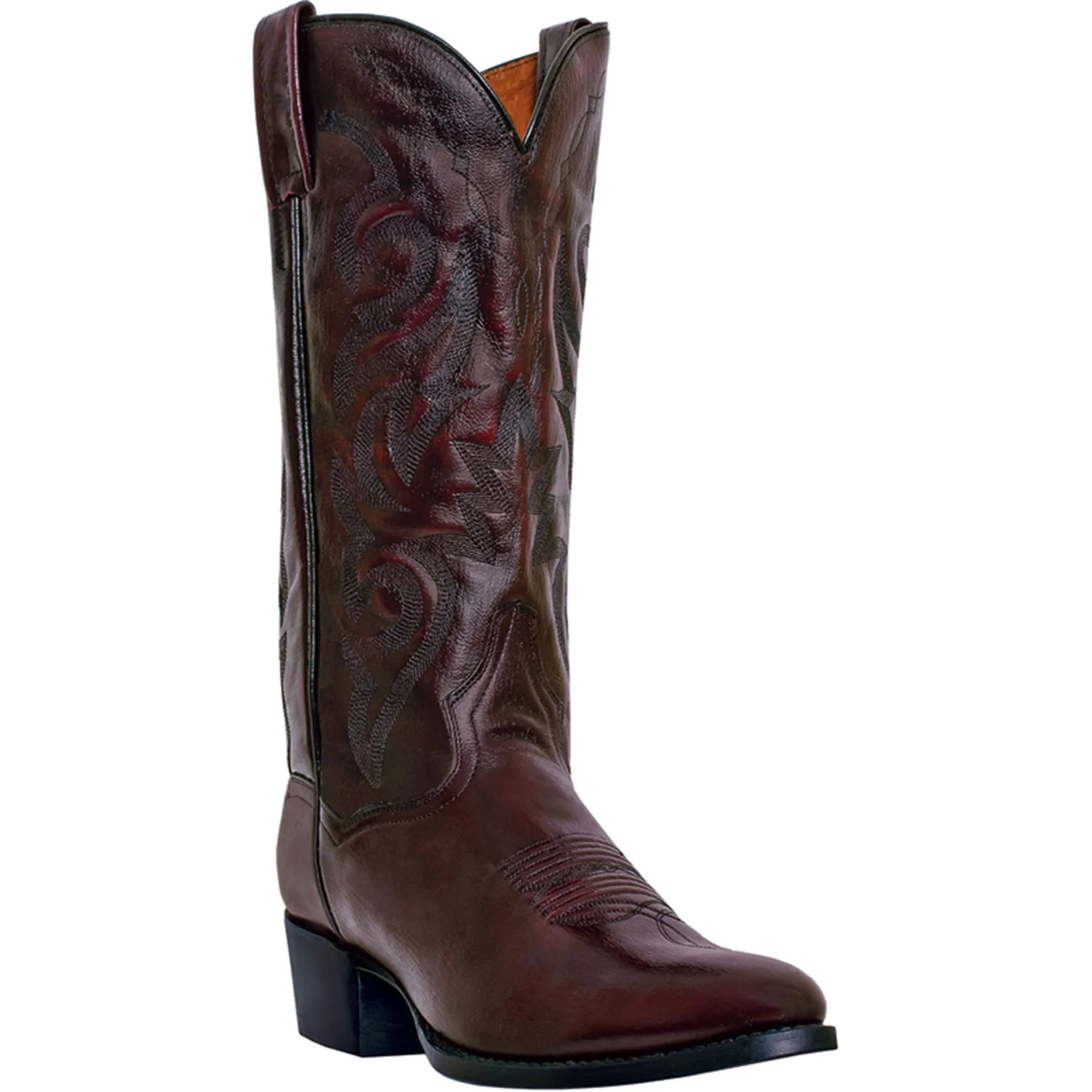Dan Post Mens Milwaukee Cowboy Boots Leather Black Cherry