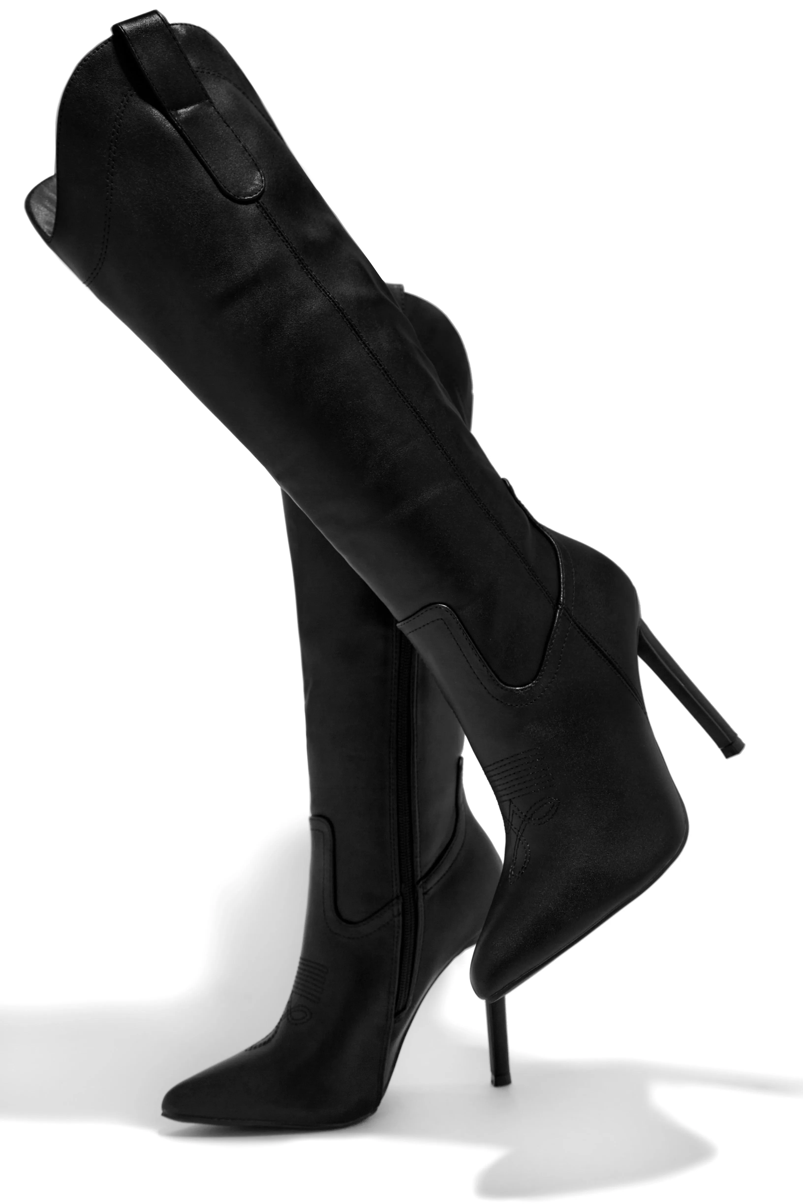Erin High Heel Boots - Black