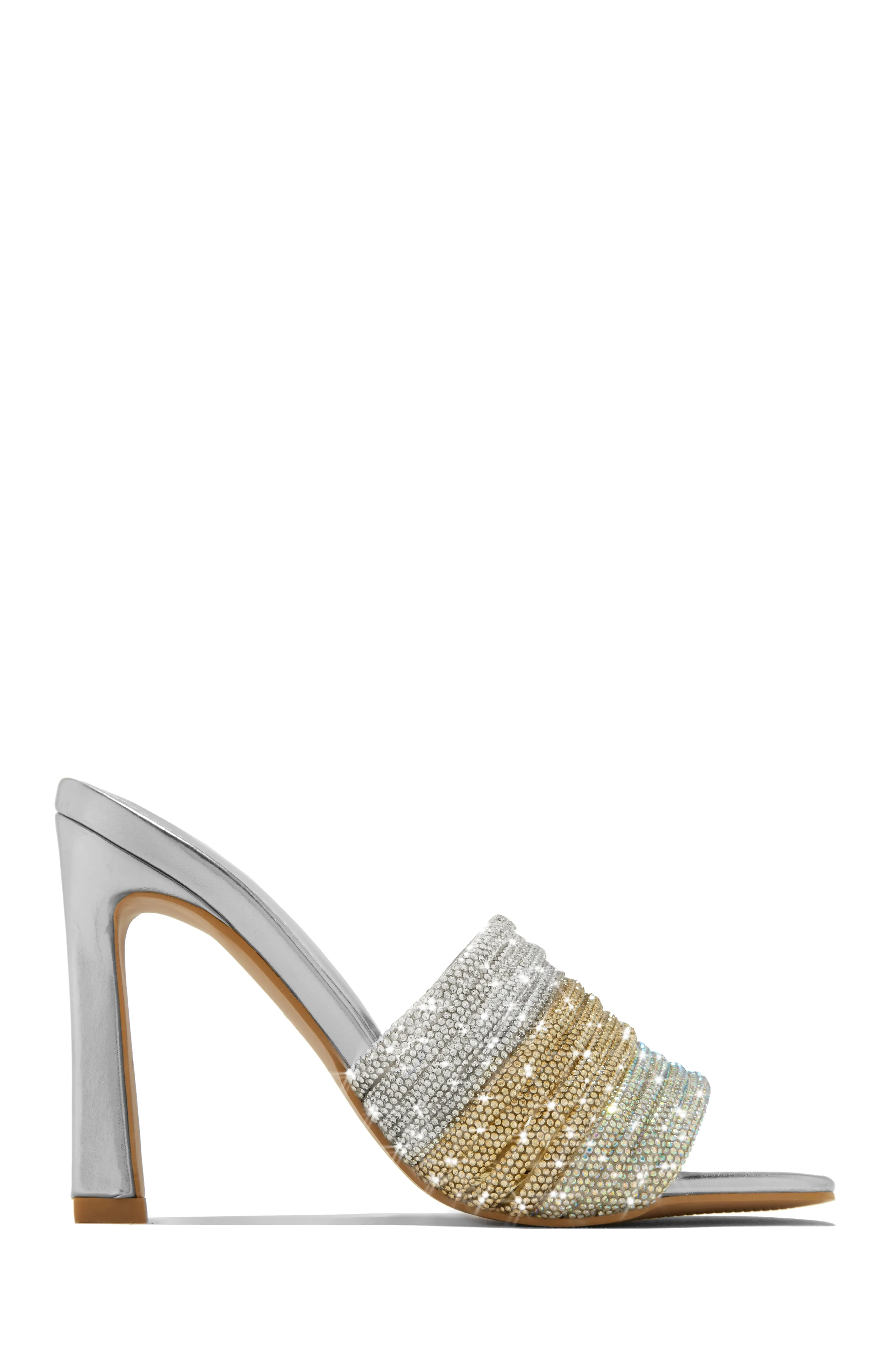 Feeling Myself Embellished High Heel Mules - Pink