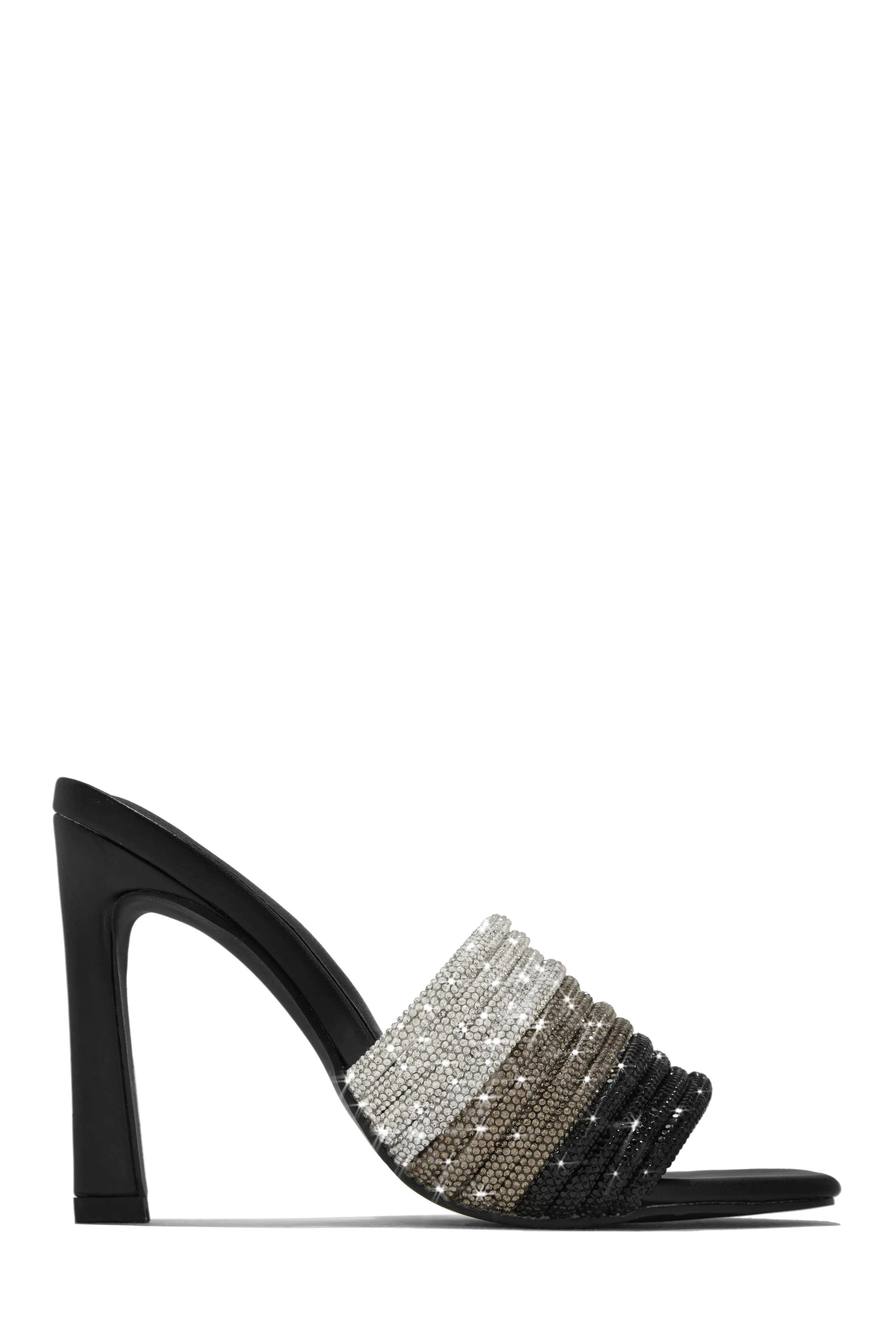 Feeling Myself Embellished High Heel Mules - Pink