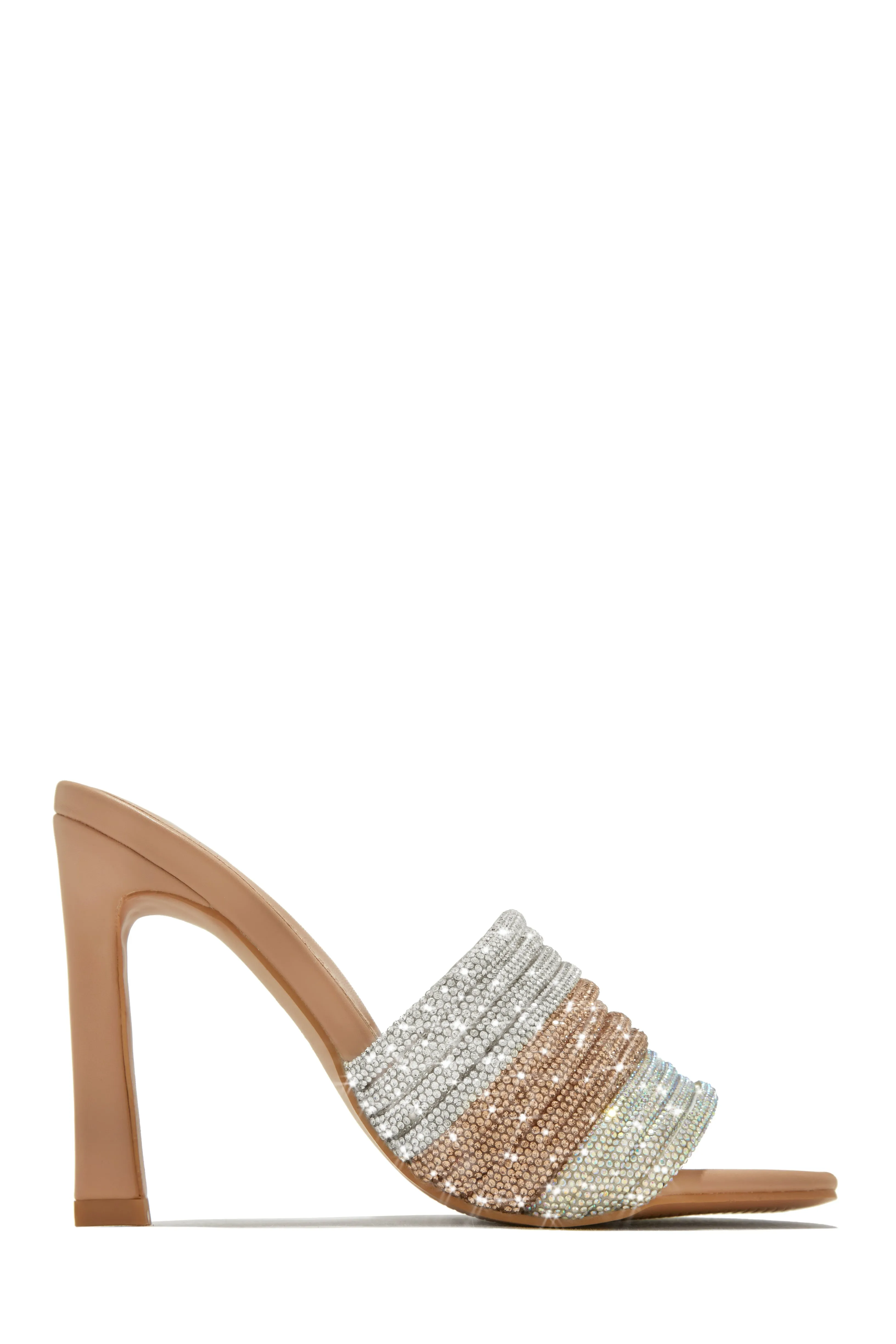 Feeling Myself Embellished High Heel Mules - Pink