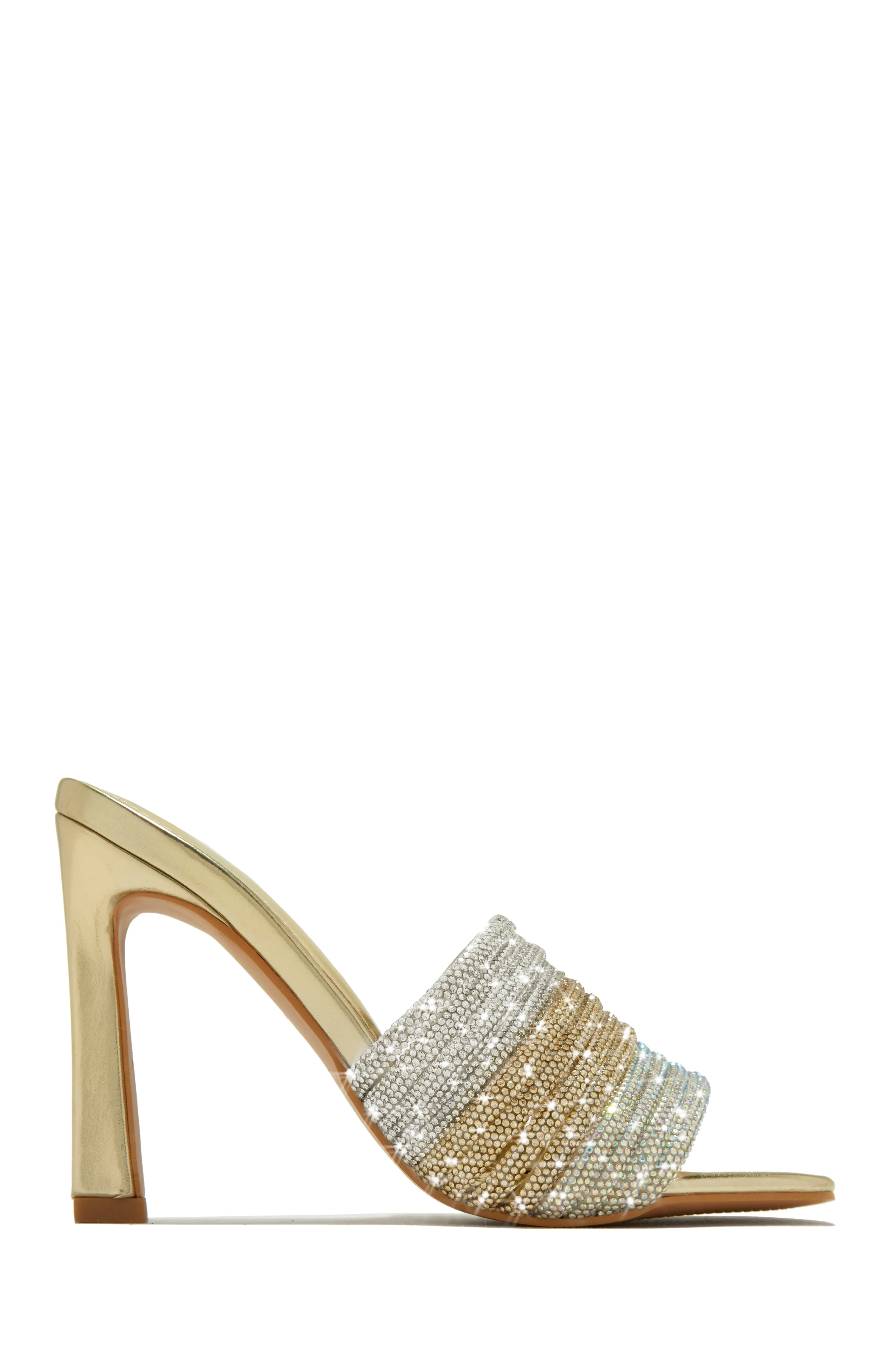 Feeling Myself Embellished High Heel Mules - Pink