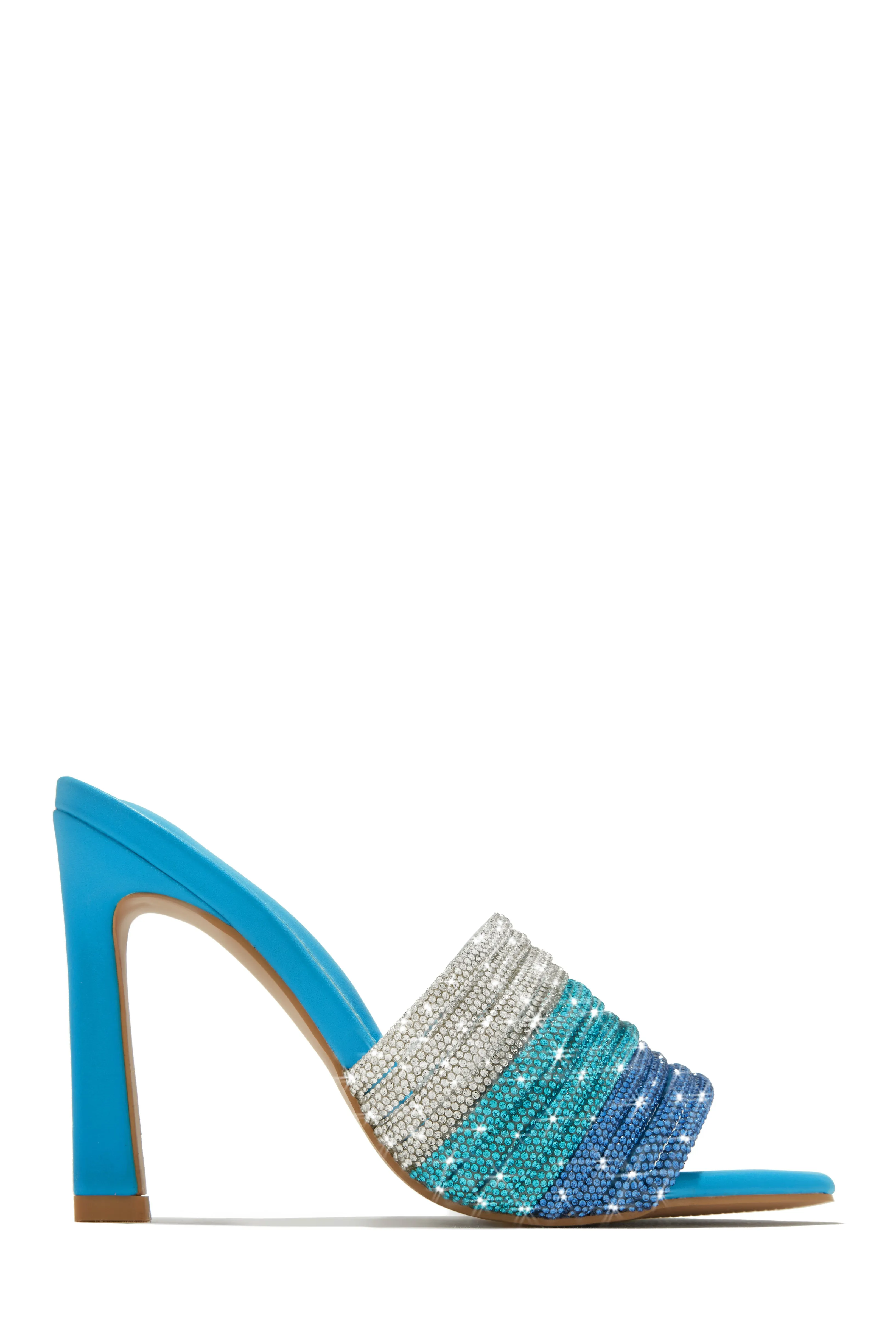 Feeling Myself Embellished High Heel Mules - Pink