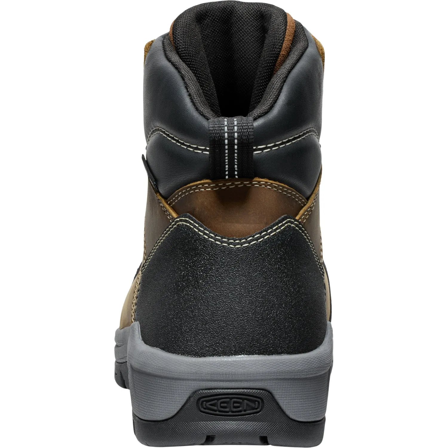 Keen Utility Mens Evanston 6in WP 400G CT Bison/Black Leather Work Boots