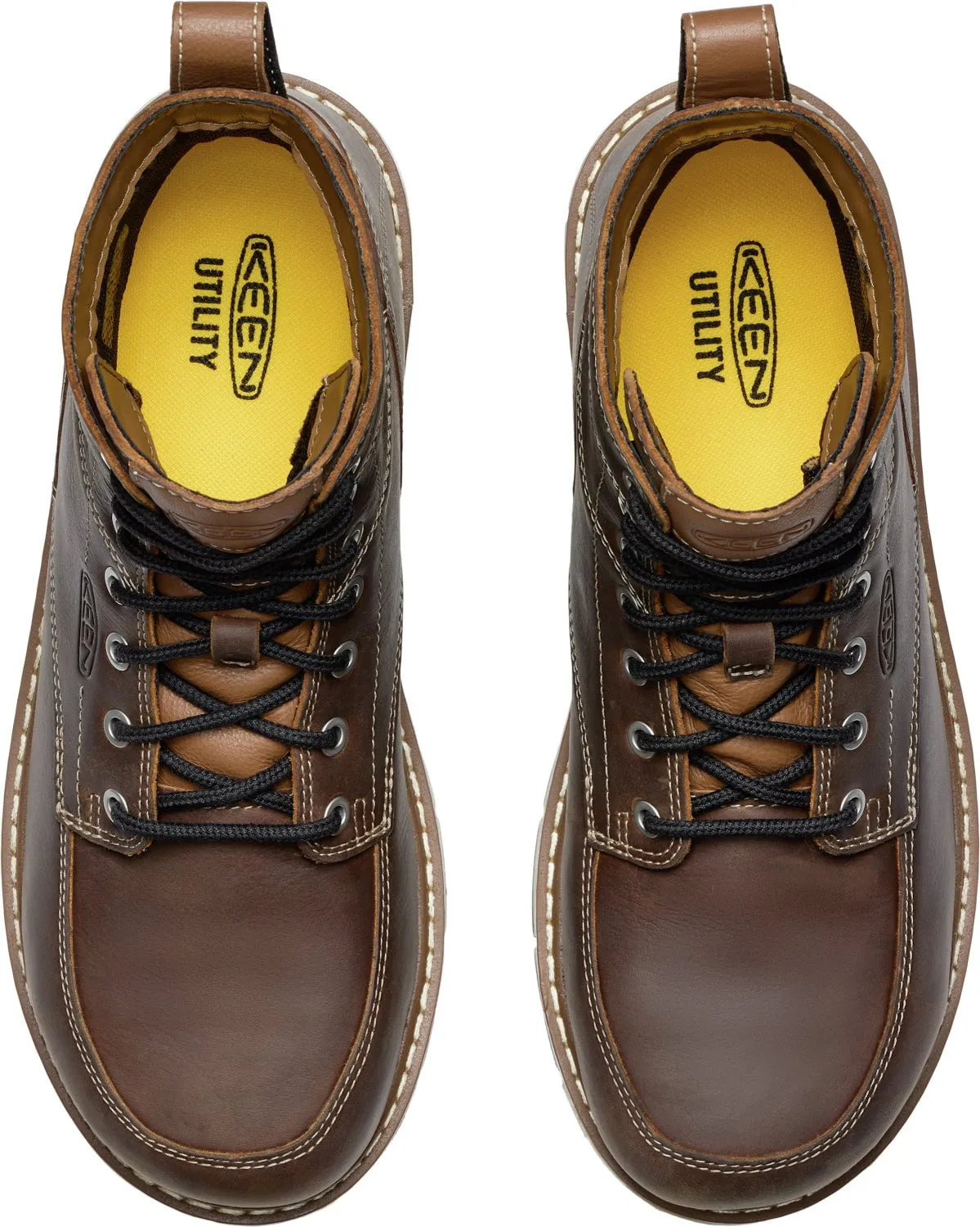 Keen Utility Mens San Jose 90 Degree 6in WP AT Bison/Black Leather Work Boots