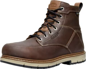 Keen Utility Mens San Jose 90 Degree 6in WP AT Bison/Black Leather Work Boots