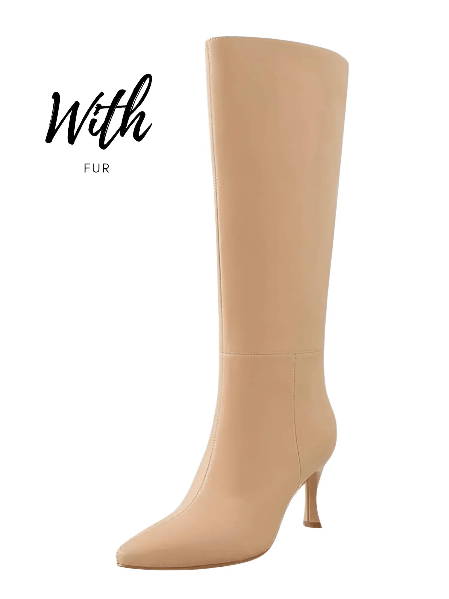 Knee Boots Genuine Leather Sexy Thin High Heel Boots For Women