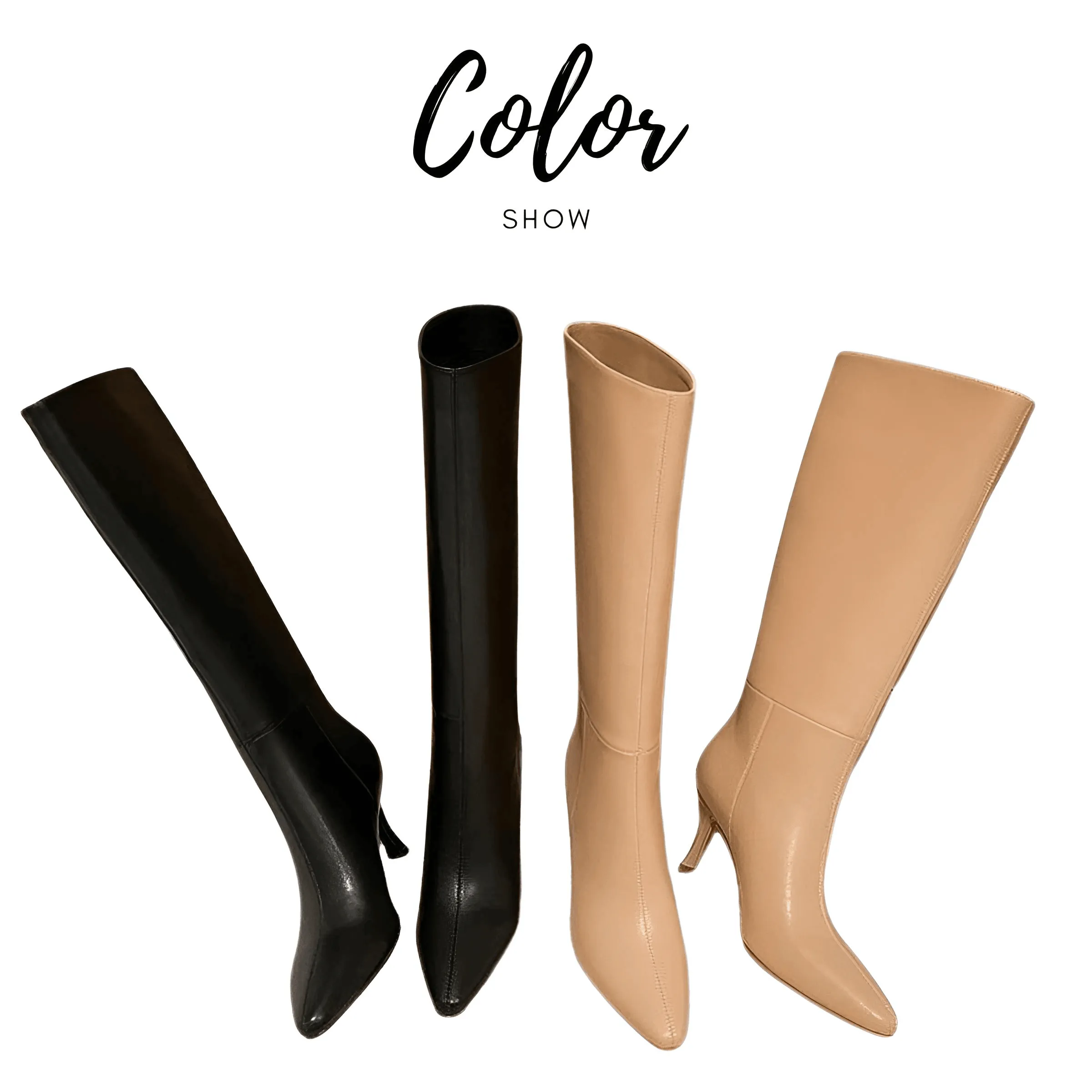 Knee Boots Genuine Leather Sexy Thin High Heel Boots For Women