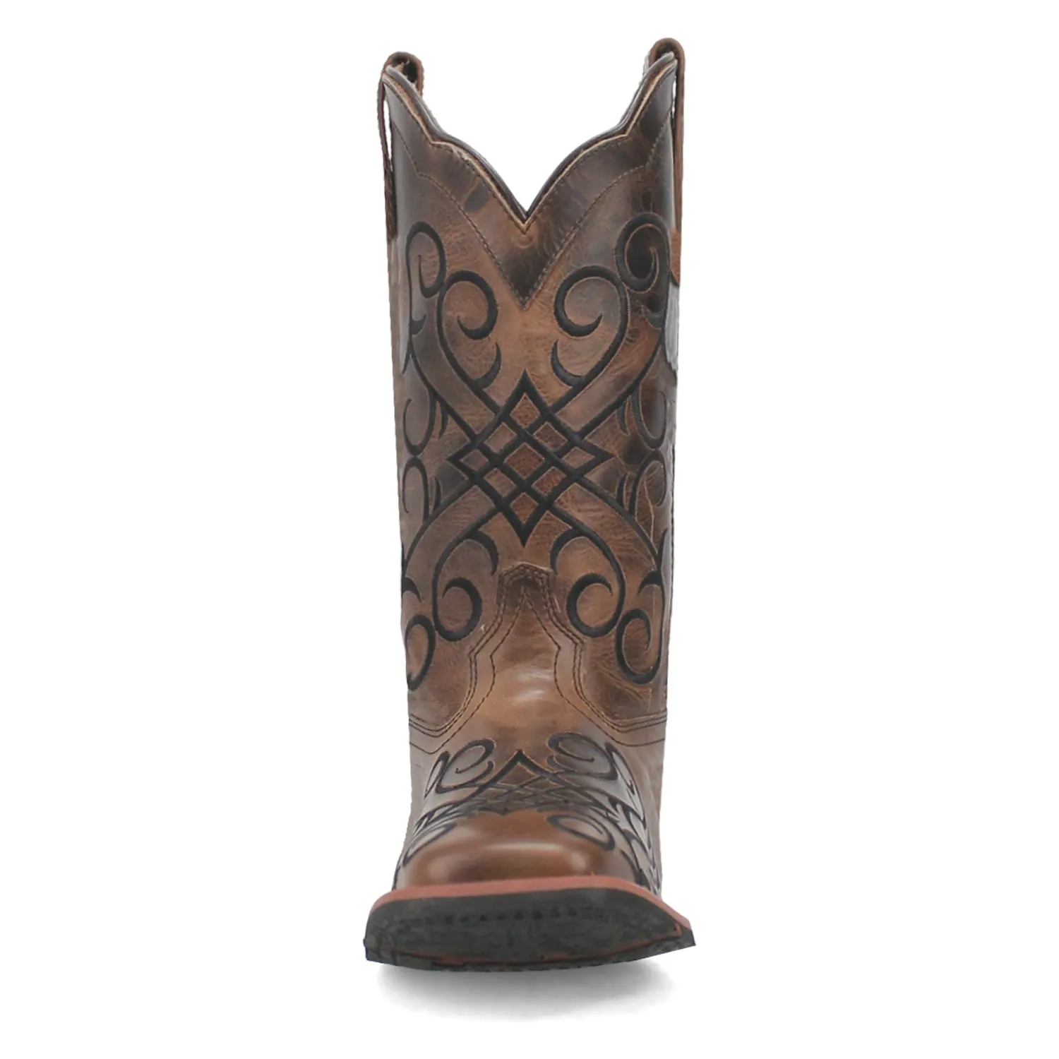 Laredo Womens Margo Dark Brown Leather Cowboy Boots