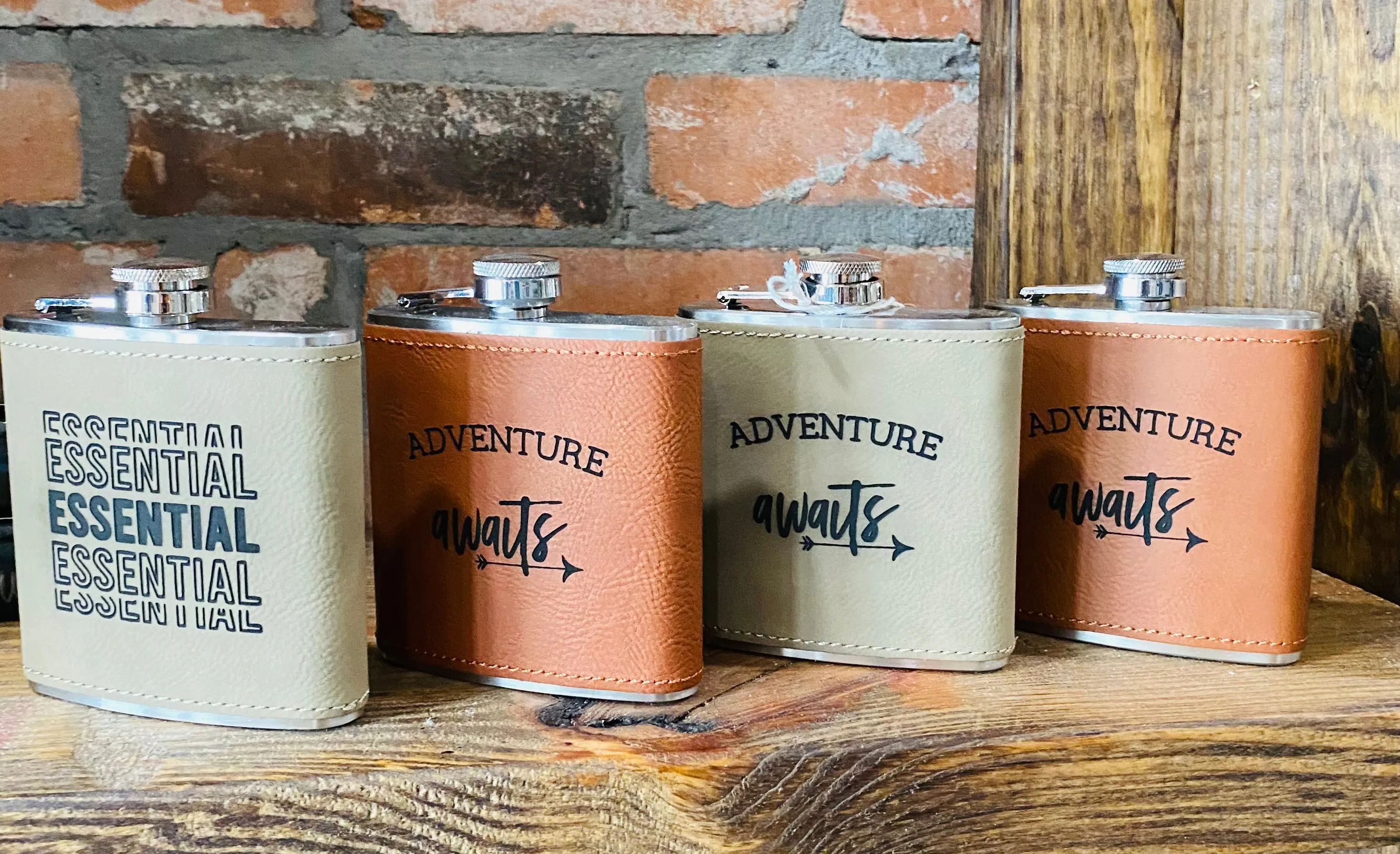 Leather Wrapped Flasks [3 Styles]