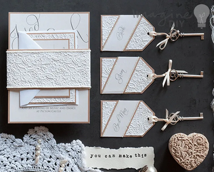 Luxury Lace Embossed Paper Pearl