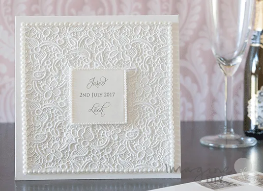 Luxury Lace Embossed Paper Pearl