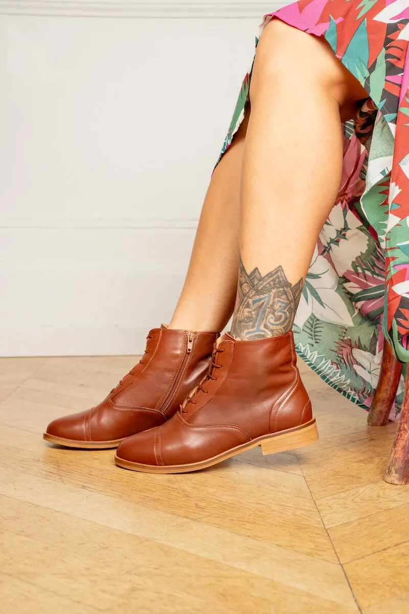 Mama Chestnut - Bottines Marron en Cuir