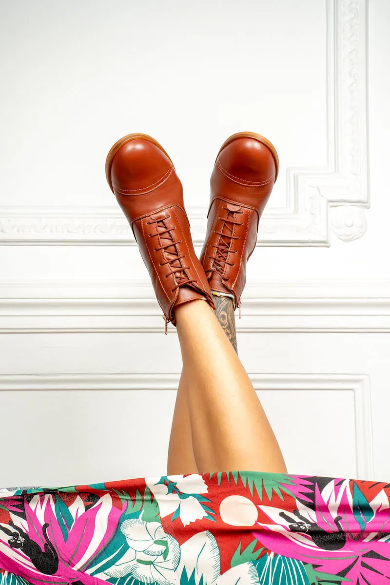 Mama Chestnut - Bottines Marron en Cuir