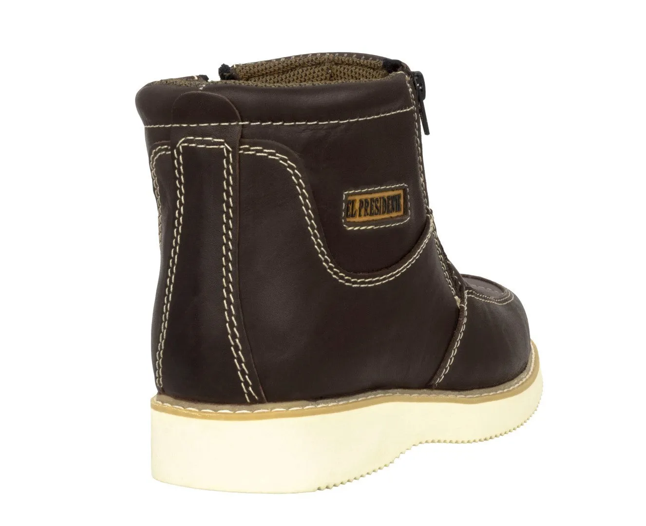 Mens 300RA Brown Work Boots Slip Resistant - Soft Toe
