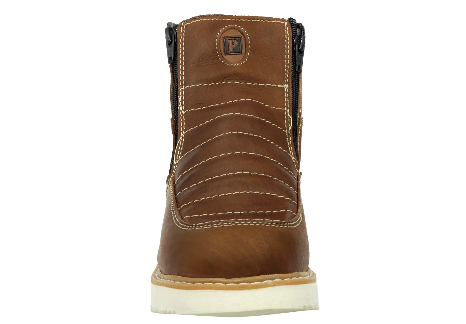 Mens 300RA Tan Work Boots Slip Resistant - Soft Toe