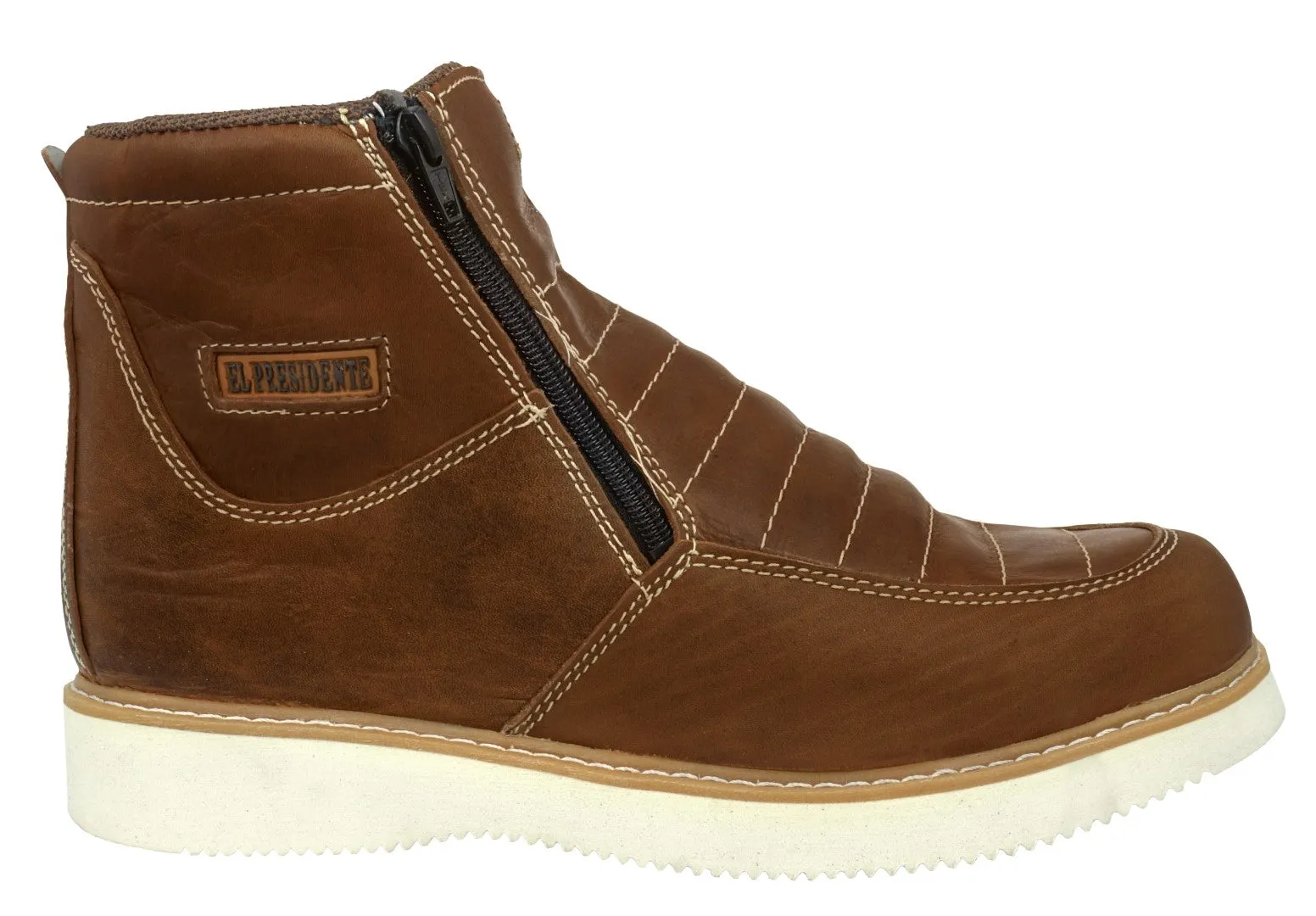 Mens 300RA Tan Work Boots Slip Resistant - Soft Toe