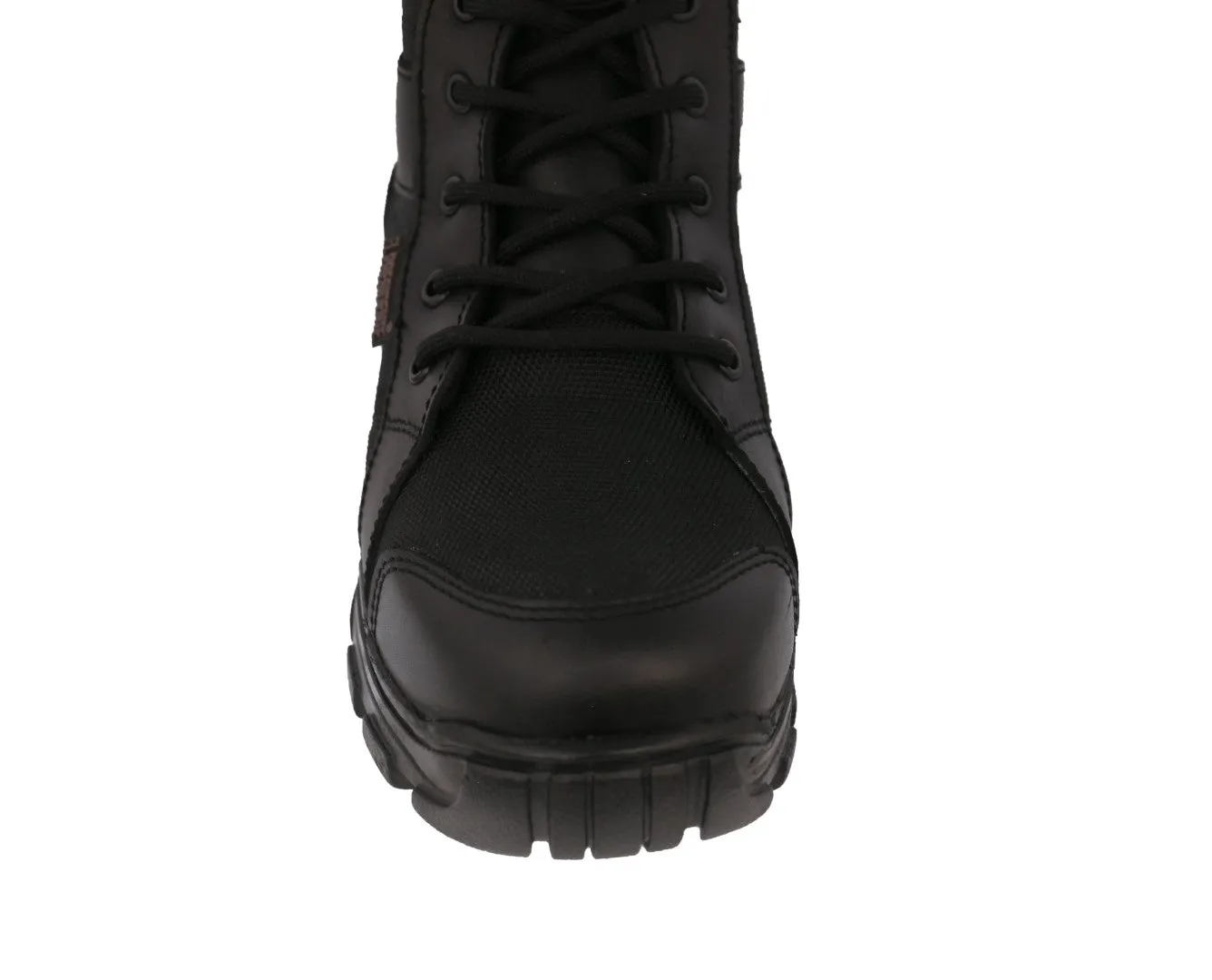 Mens #500 Black Tactical Work Boots Leather & Fabric - Soft Toe