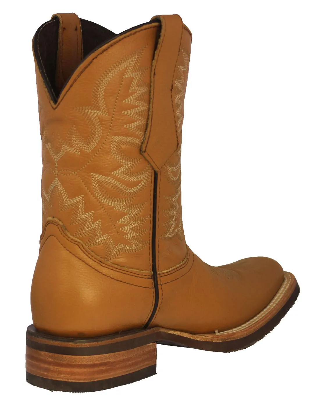 Mens Buttercup Western Wear Leather Cowboy Boots - Square Toe