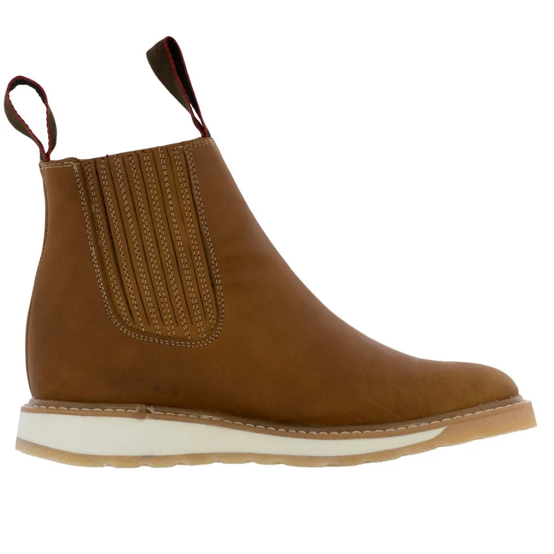 Mens T20W2 Honey Brown Leather Work Boots Slip Resistant Soft Toe