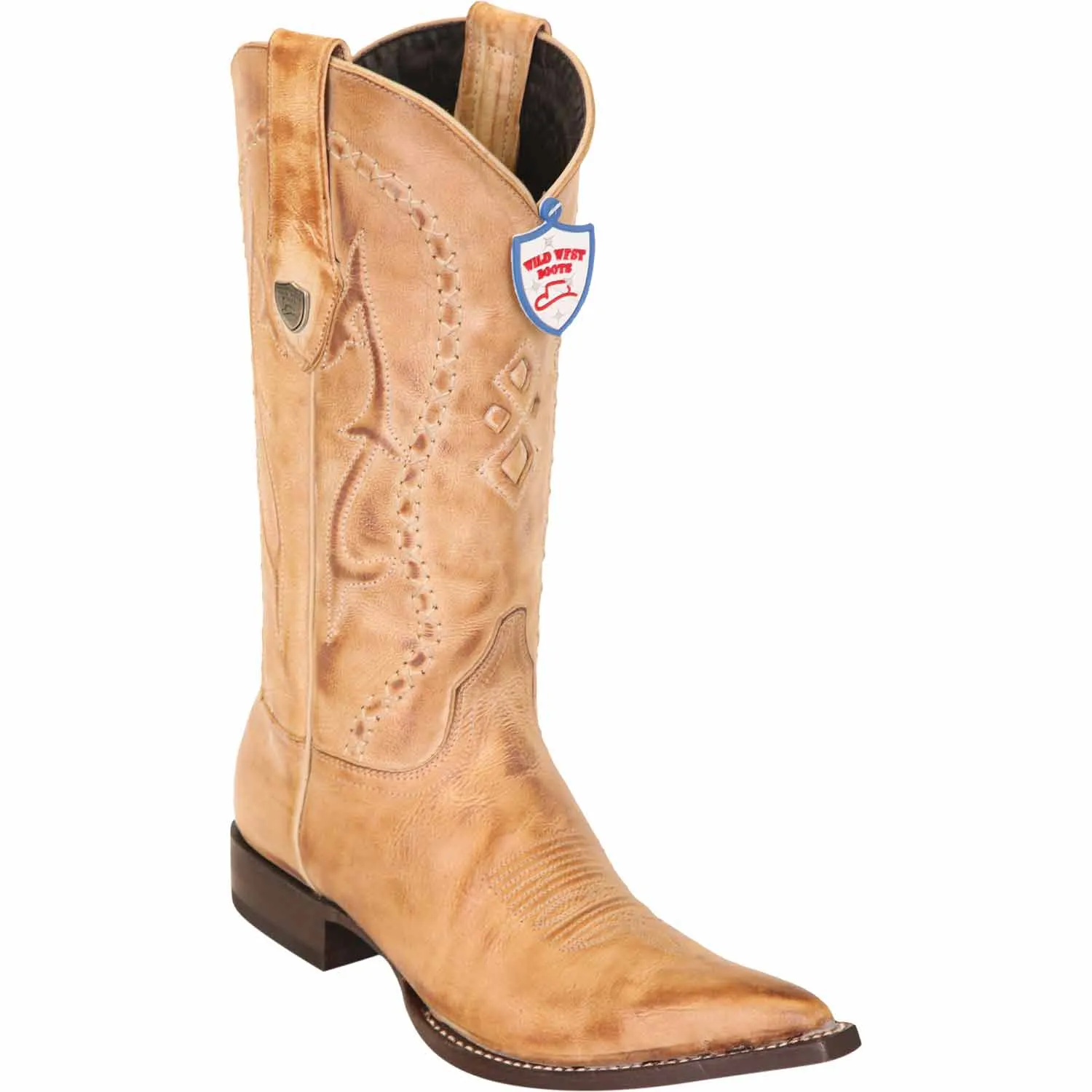 Men's Wild West Genuine Leather 3X Toe Boot 2953651