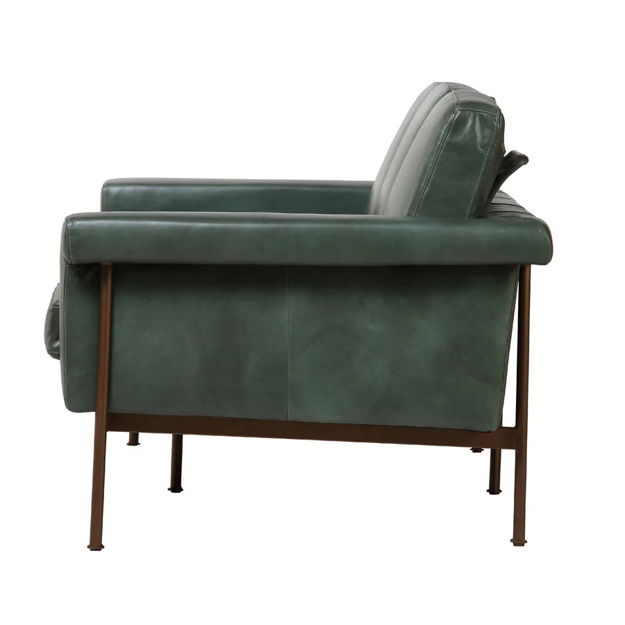 Monte Carlo leather sofa in green
