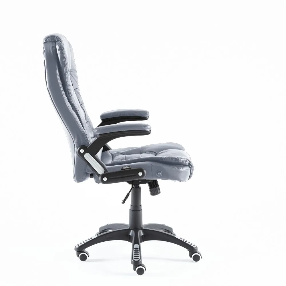 Neo Grey Faux Leather Office Chair with Massage Function