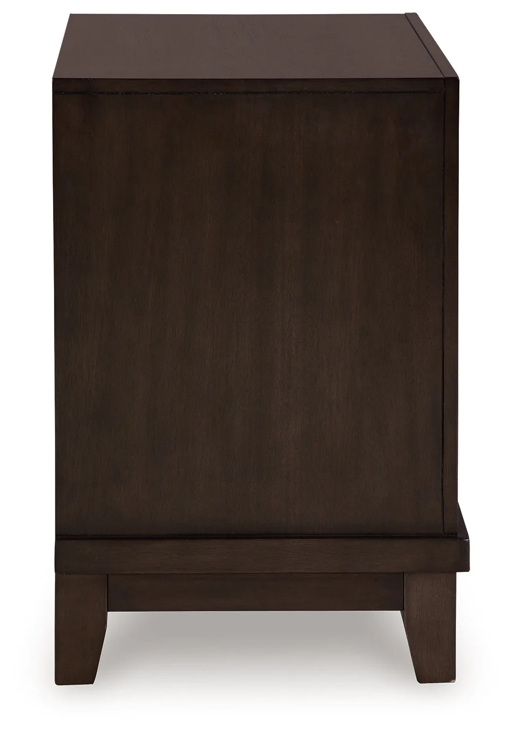 Neymorton Queen Upholstered Panel Bed with 2 Nightstands in Dark Grayish Brown