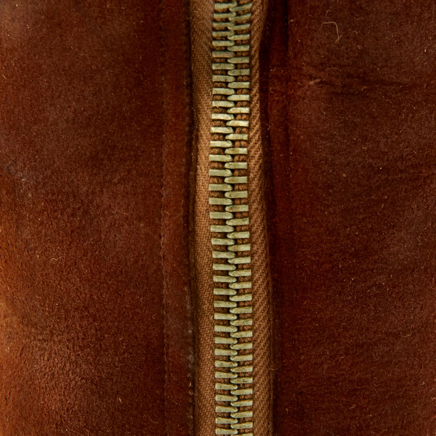Original German WWII Luftwaffe Fleece-Lined Brown Leather Single-Zip Pilot Flying Boots