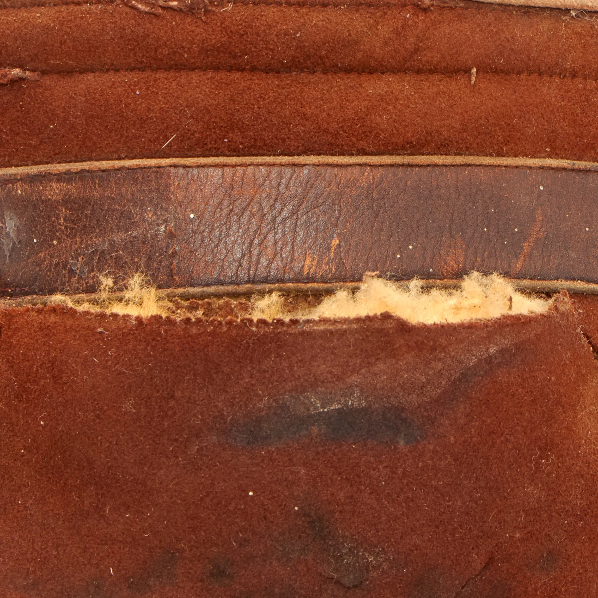 Original German WWII Luftwaffe Fleece-Lined Brown Leather Single-Zip Pilot Flying Boots