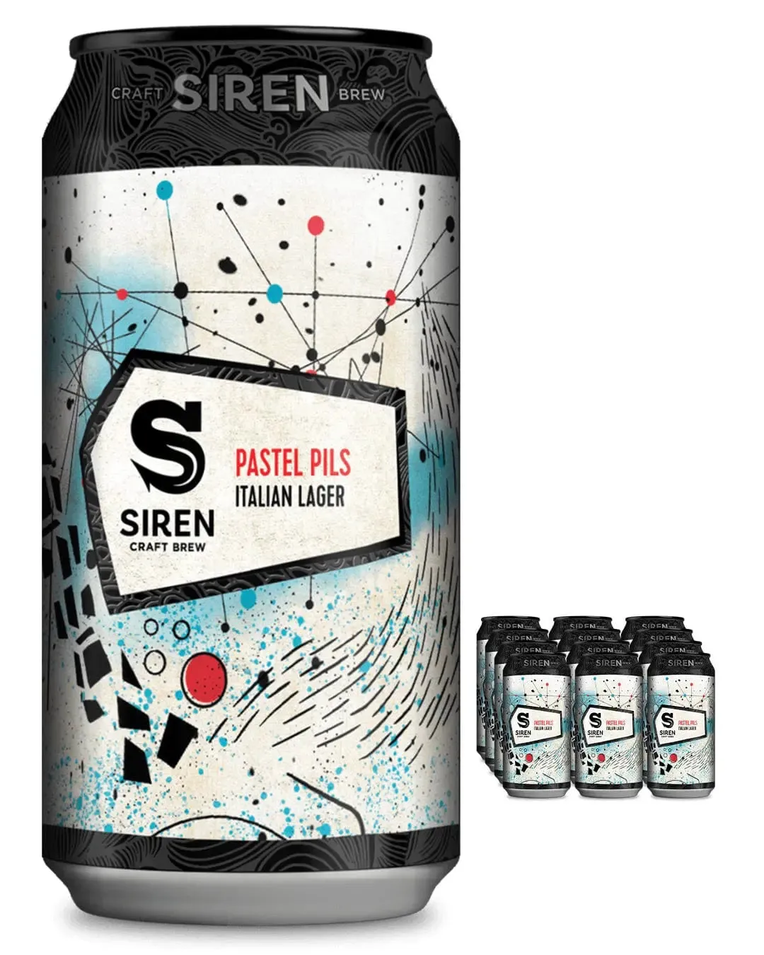 Siren Pastel Pils Beer Can Multipacks, 12 x 330 ml