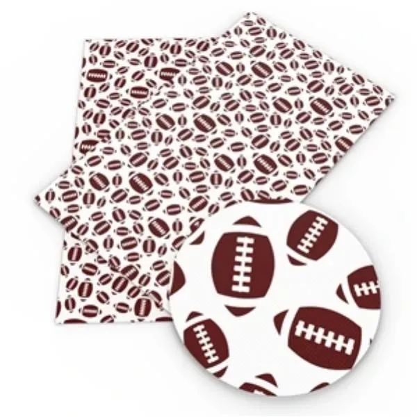 Tossed Footballs Faux Leather
