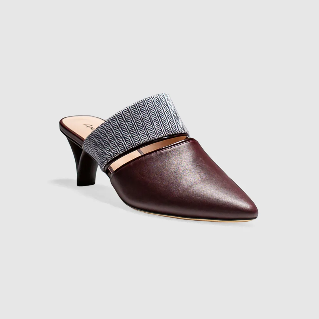 Volta Navy Herringbone/Maroon