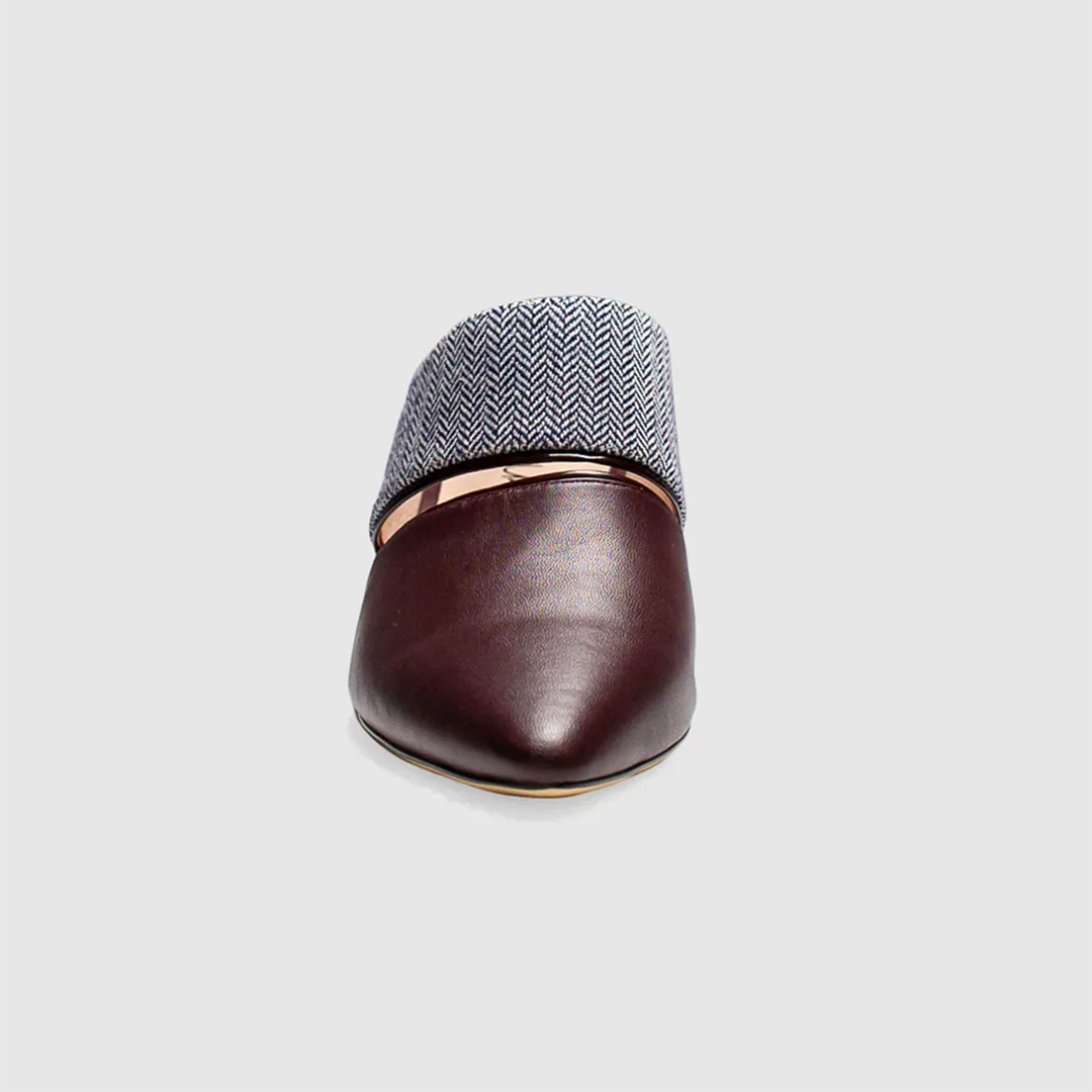 Volta Navy Herringbone/Maroon