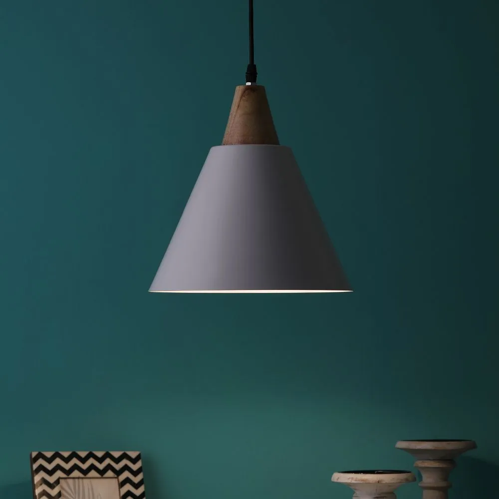 Wooden Metal Wall Light White - 1616-HL - Included Bulb