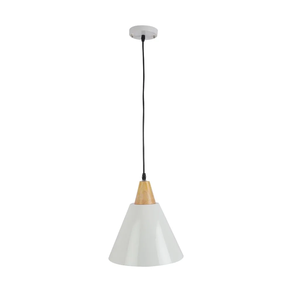 Wooden Metal Wall Light White - 1616-HL - Included Bulb
